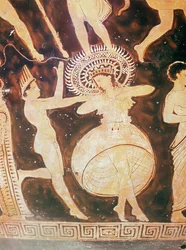 Tänzer während der Karneia, Detail